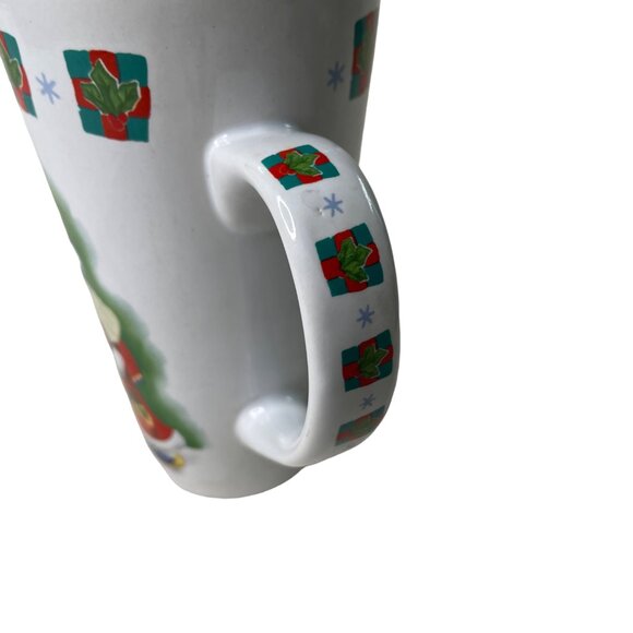3 Christmas Cocoa Mug Coffee Tea Tall Cup Vintage Santa Image u - Picture 6 of 10